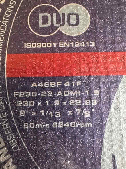 Photo of free Angle grinder cutting discs (Bingley BD16) #2
