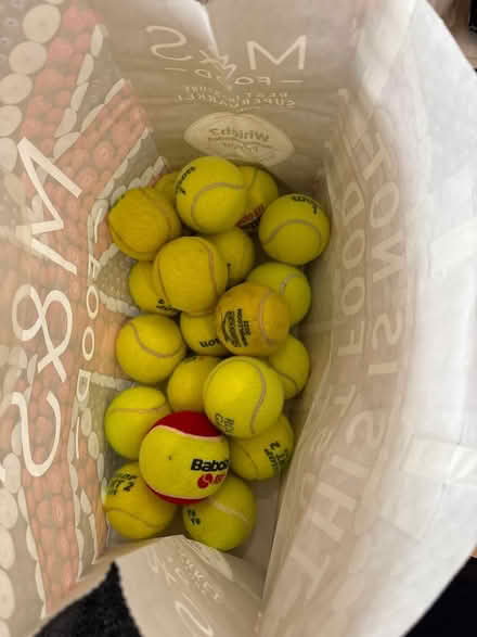 Photo of free 20 old tennis balls (Southfields SW19) #1