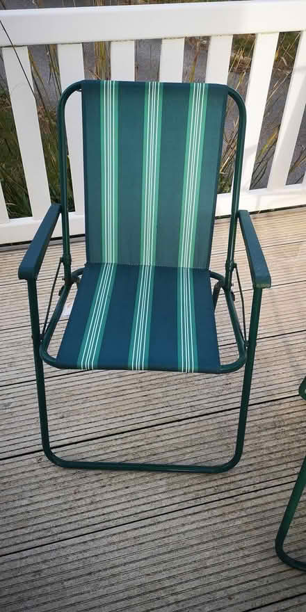 Photo of free Two green folding garden chairs (BN10) #2