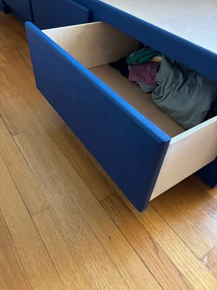 Photo of free 100% wood full size bed frame (Teaneck) #3