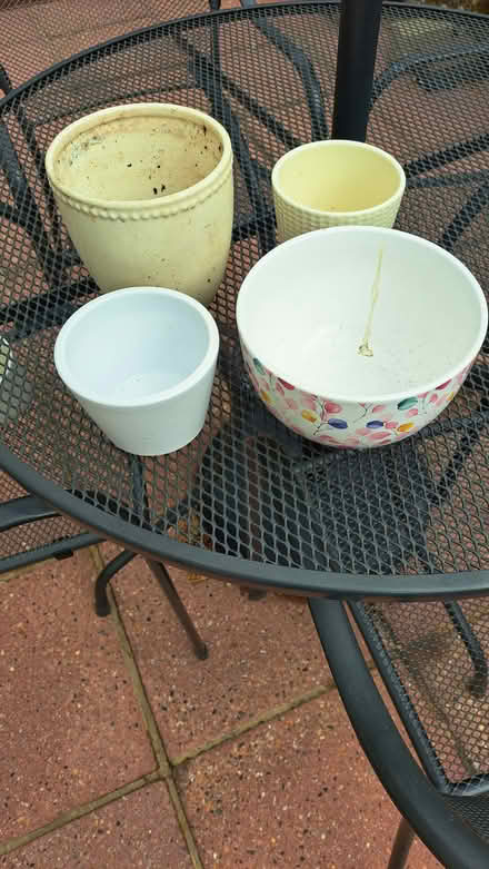 Photo of free Ceramic plant bowl and plant pots (Littlehaven) #1