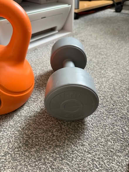 Photo of free 8kg kettle ball & 2 4.5kg Dumbbell (West hill Dartford) #2