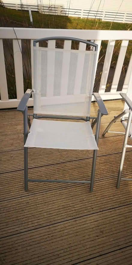 Photo of free Two white folding garden chairs (BN10) #2