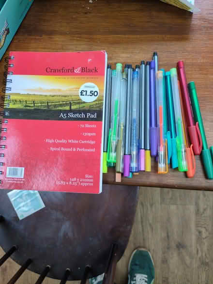 Photo of free Coloured pens and sketch pad . (Cowley OX4) #1