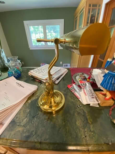 Photo of free Desk lamp - “brass like” (Fanwood) #2