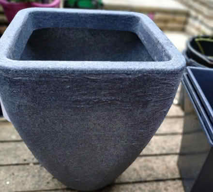 Photo of free 6 grey plastic planters (Sydenham, SE26) #1