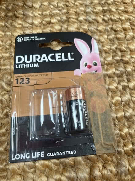 Photo of free 1x new CR123 battery (West Bridgford NG2) #1