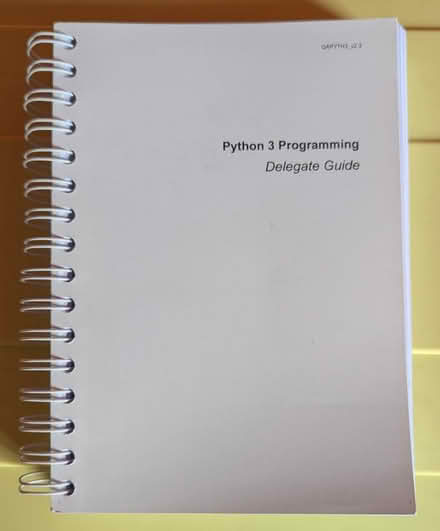 Photo of free Python 3 programming course manual (Malvern Link Top WR14) #1