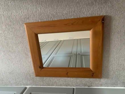 Photo of free Mirror with wooden frame (West Midlands B31) #1