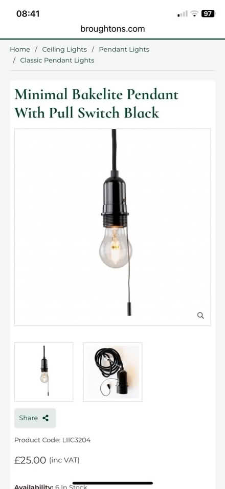 Photo of free Bakelite Pendant With Pull Switch (Wanstead E11) #4