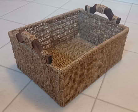 Photo of free Large Seagrass basket with wooden handles (Primrose LA1) #1