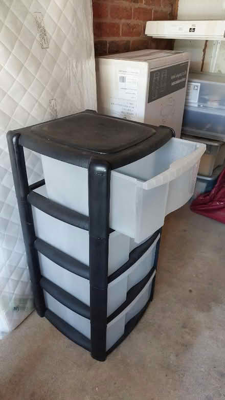 Photo of free Plastic 4-drawer storage tower (Woosehill RG41) #1