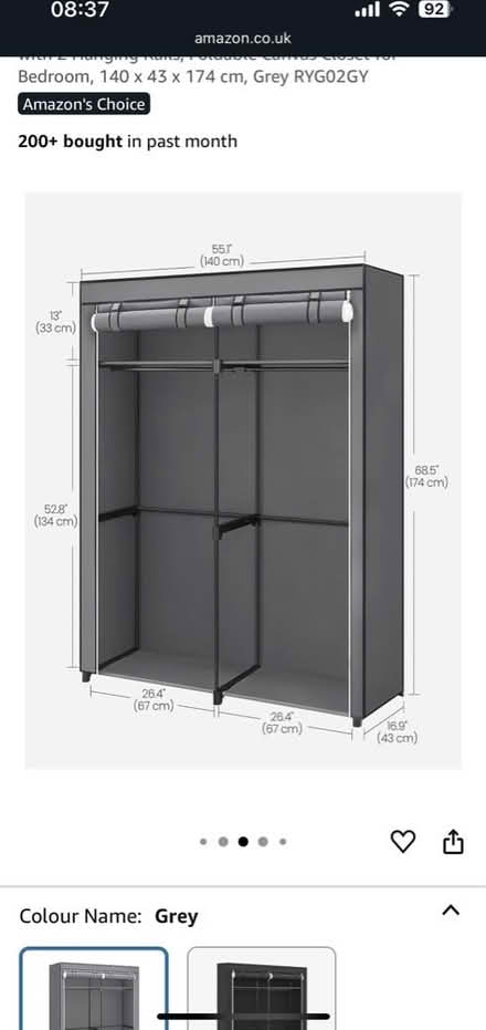 Photo of free Fabric wardrobe (Swanley BR8) #2