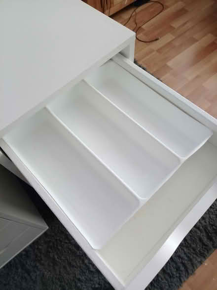 Photo of free two white ikea drawer units (L14 Dovecot) #2