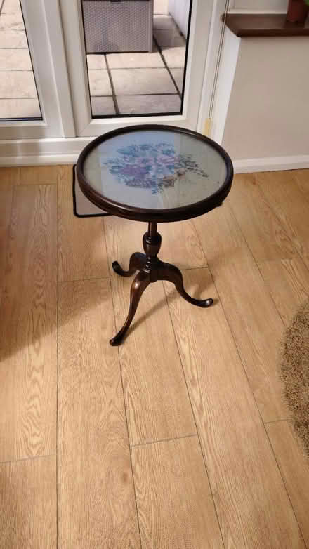 Photo of free Beautiful embroidery glass table (Sawston) #3