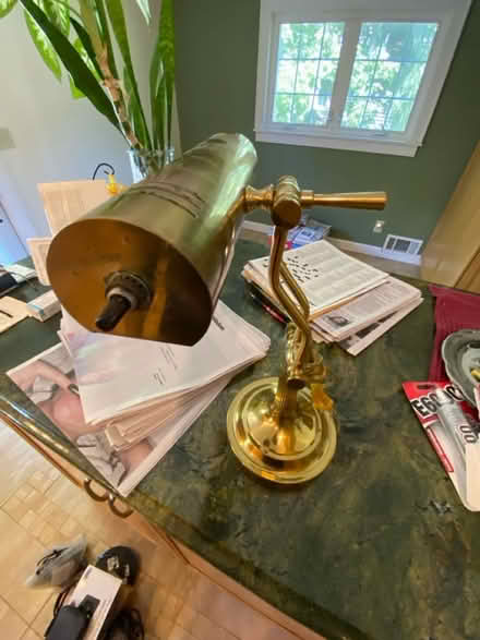 Photo of free Desk lamp - “brass like” (Fanwood) #1