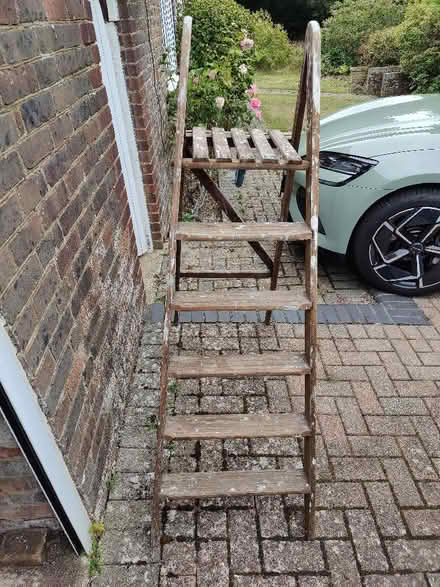Photo of free Wooden step Ladder (Ferring BN12) #1