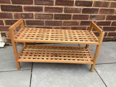 Photo of free Wooden shoe rack (Belmont HA7) #1