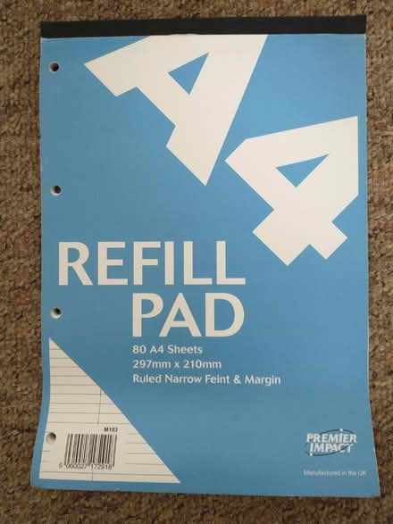 Photo of free A4 lined paper (Chesterton CB4) #1