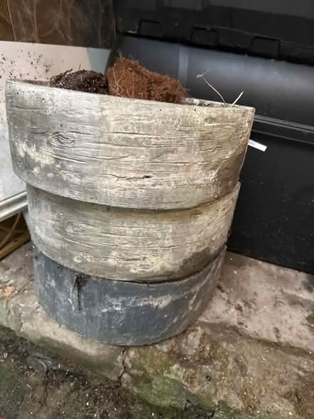 Photo of free 3 semi circular ceramic planters (Sion Hill) #1