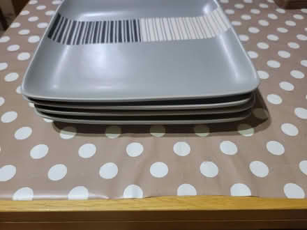 Photo of free 4 large square plates (Courtlands WD25) #1