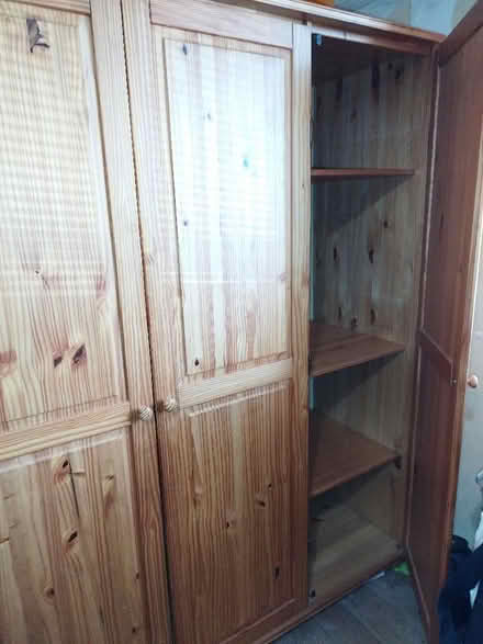 Photo of free Pine Wood Triple Door Wardrobe (Charlton SE7) #2
