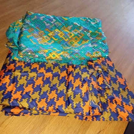 Photo of free 2 large pieces silky type material (Denton's Green WA10) #1