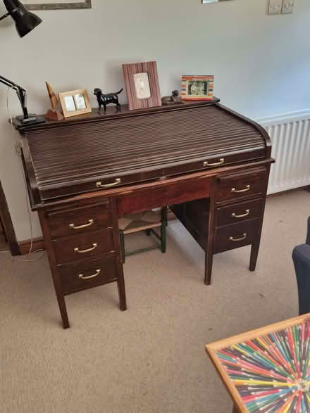 Photo of free Desk - Wooden roll-top desk. (Ducklington OX29) #2