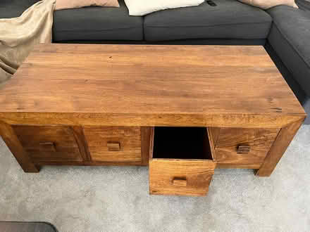 Photo of free Mango Wood coffee table/ drawer (Sandal WF2) #1