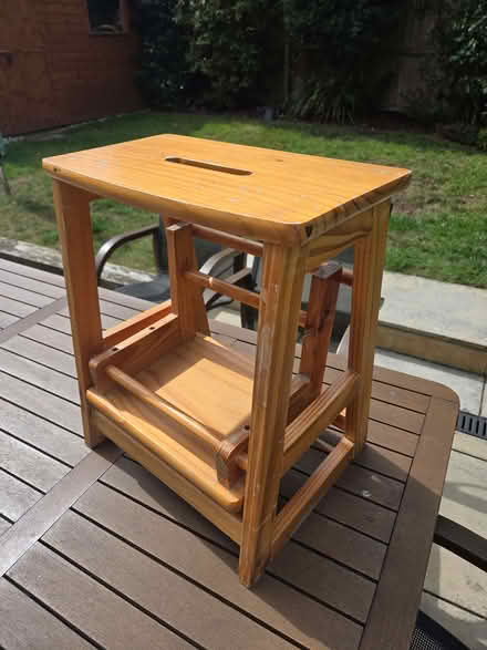 Photo of free Wooden folding stool. (Bluebell Hill ME5) #1