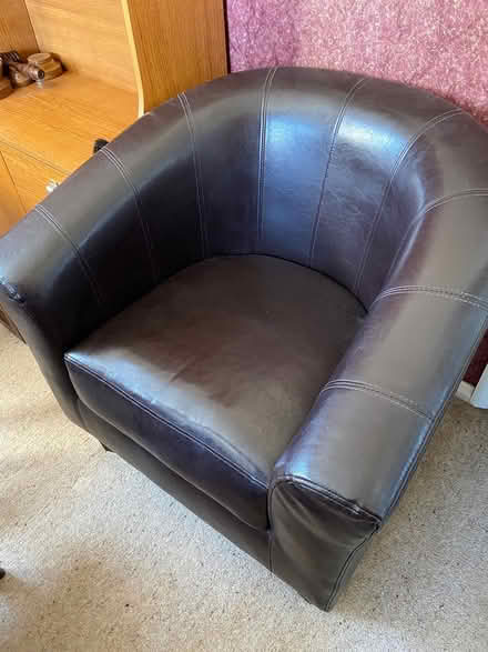 Photo of free Smallish bucket armchair (Sudbury Suffolk CO10) #1