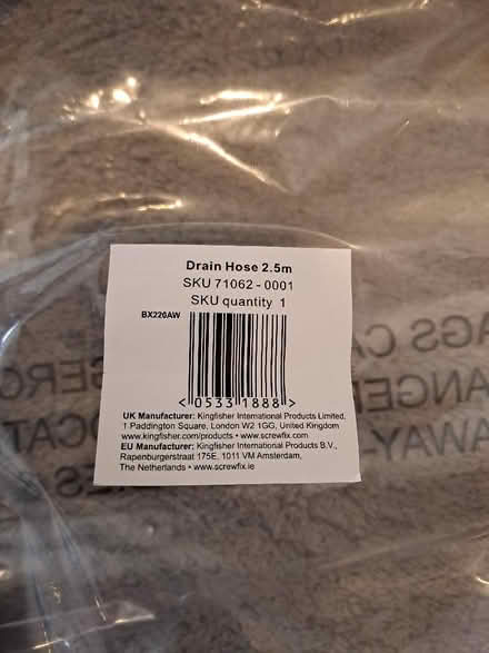 Photo of free 2.5m washing machine drain hose (Bricknells Meadow OX28) #2