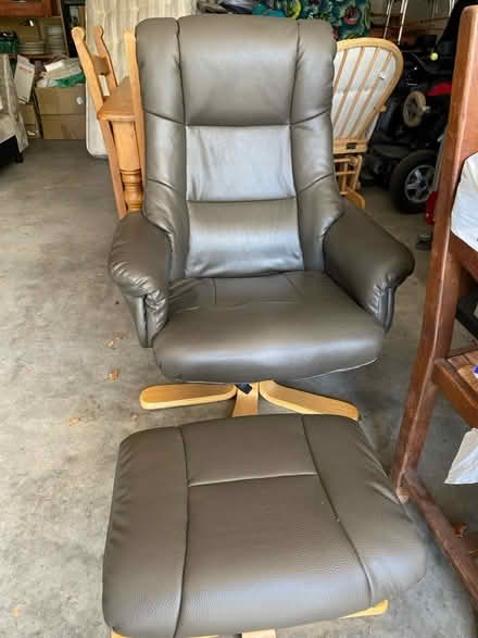 Photo of free Recliner chair and foot stool (North Mundham, Chichester) #1