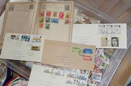Photo of free Three containers of collectable postage stamps (Kingsway) #1