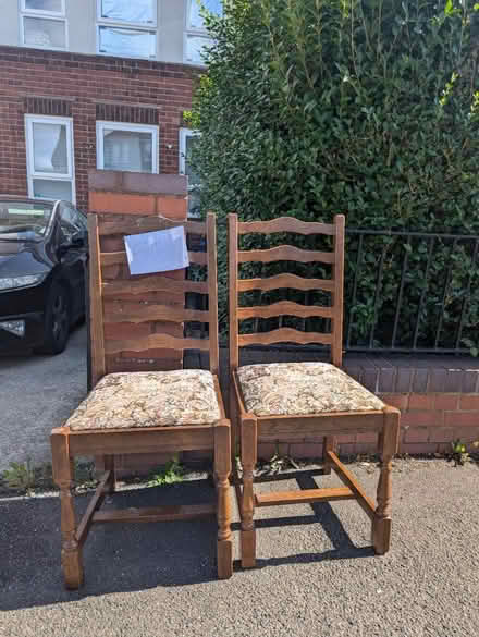 Photo of free 2 wooden chairs (Arbourthrone S2) #1