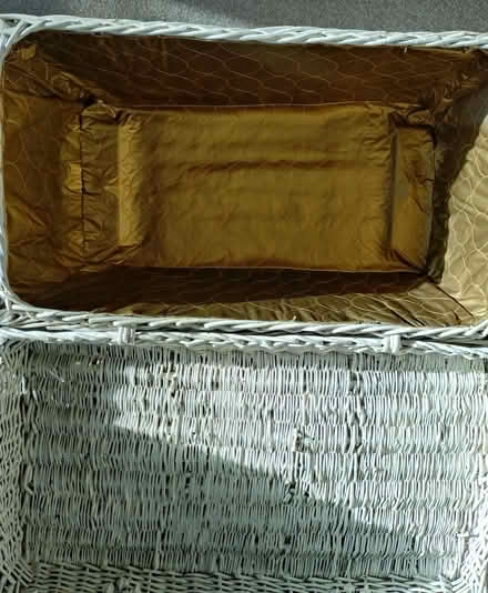 Photo of free White Wicker Chest (Glyne Gap TN40) #2