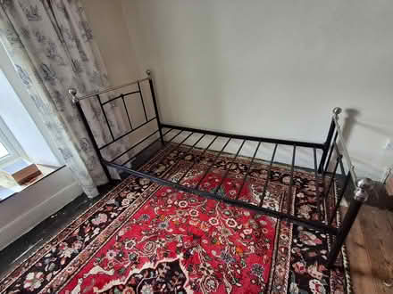 Photo of free Metal bed frame no mattress (Camborne Cornwall) #1
