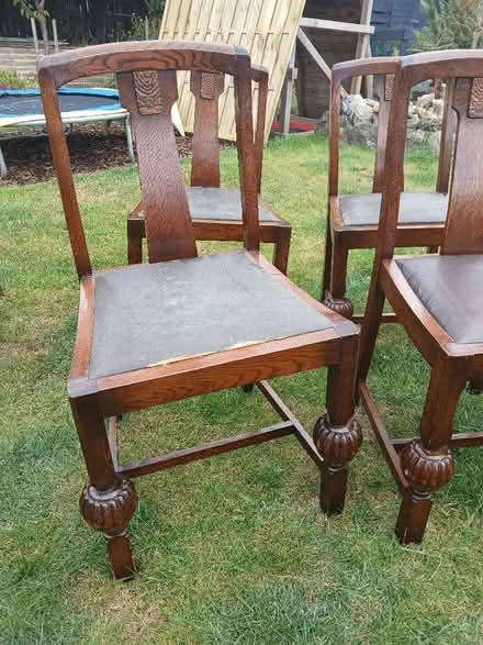 Photo of free Solid oak chairs x4 (New York NE29) #2