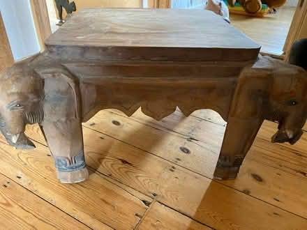 Photo of free Small wood table elephant carvings (SW20 Raynes Park) #2