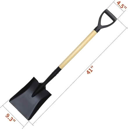 Photo of square-shaped, small-handle-length garden shovel (Hoddesdon EN11) #1