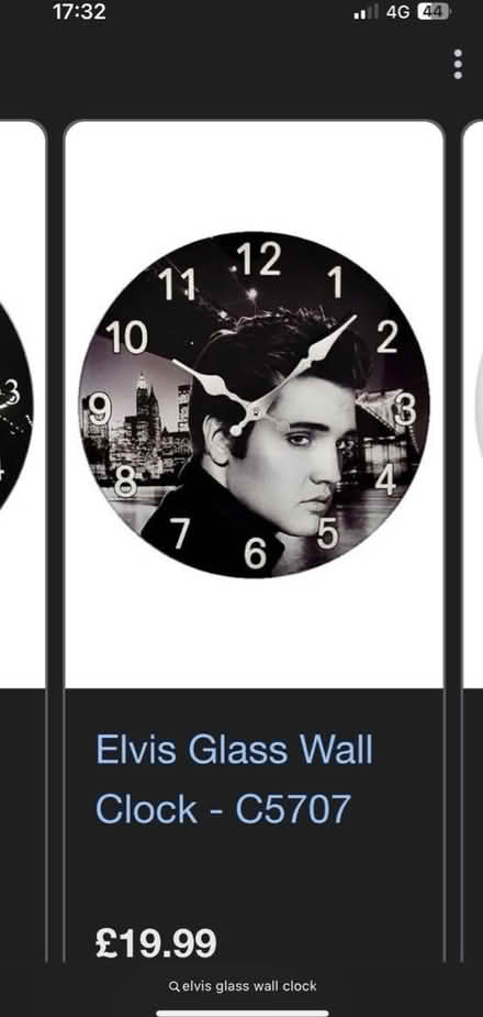 Photo of free Elvis glass wall clock (Maldon CM9) #1