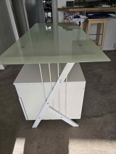 Photo of free Glass top desk, drawers, chair (Torquay) #3
