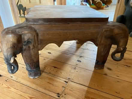 Photo of free Small wood table elephant carvings (SW20 Raynes Park) #3