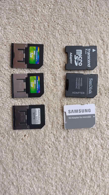 Photo of free Micro SD Card Adapters & MicroSD Cards 1GB , 8GB & USB 4GB (Kenley CR8) #1