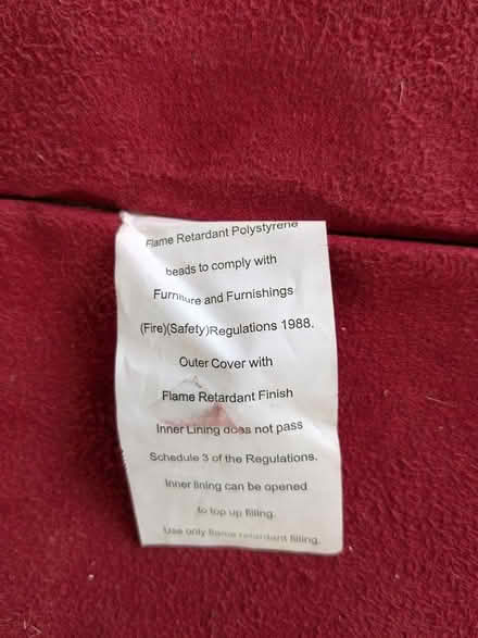 Photo of free Red cube footstool pouffe (Handside, WGC, AL8) #2