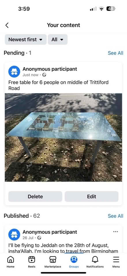 Photo of free Dinning table (Fox Hollies B28) #2