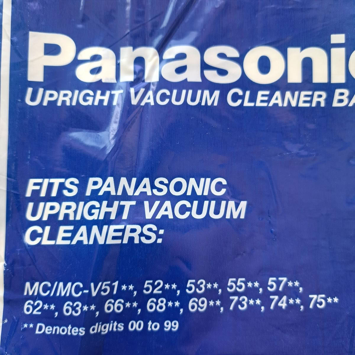 Europart 5-Pack Vacuum Bags For Panasonic – Type U-2E, U20E, U20AB – Fits MC-E43N, MC-E44, MC-E45