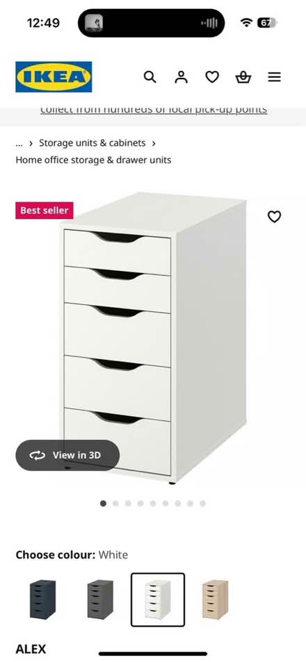 Photo of free IKEA Alex drawer unit (Goring by Sea BN12) #3