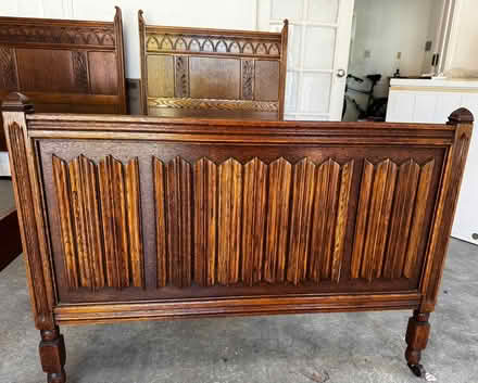 Photo of free Antique Oak Twin beds (Danville off Green Valley rad) #2