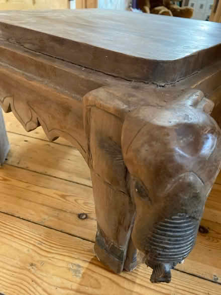 Photo of free Small wood table elephant carvings (SW20 Raynes Park) #4